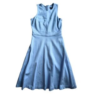 Blue Chambray Ann Taylor Empire Waist Vintage Dress (0)